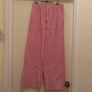 Donni pants- medium red and white stripes with pockets (worn once!) LIKE NEW